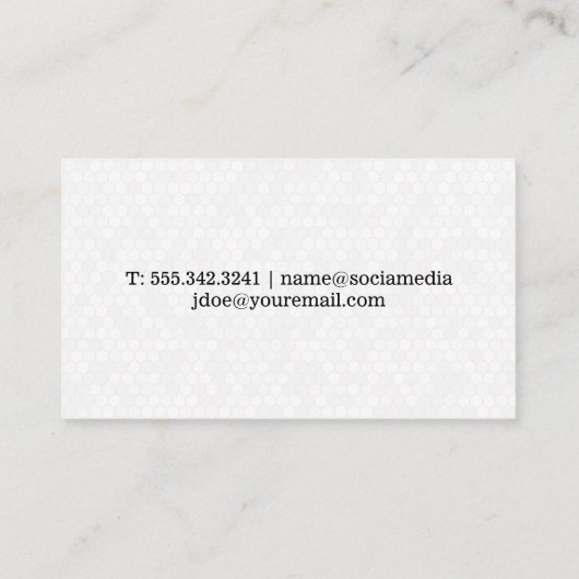 Sparkly Clean Home | Hexagonale Tegel achtergrond Visitekaartje (Achterkant)