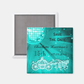Sparkly Coach & Paarden 15e Verjaardag Save The Da Magneet (Voorkant / Achterkant)