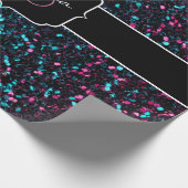 Sparkly colorful roze and blue mosaic Sweet 16 Cadeaupapier (Hoek)