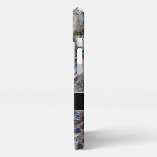 Sparkly Colorful Silver Mosaic Monogram iPhone Hoesje (Linkerkant)