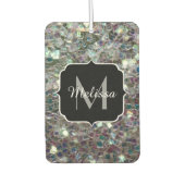 Sparkly Colorful Silver Mosaic Monogram Luchtverfrisser (Voorkant)