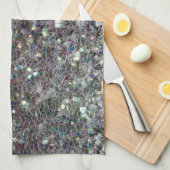 Sparkly Colorful Silver v4 - Mandala Theedoek (Quarter Fold)