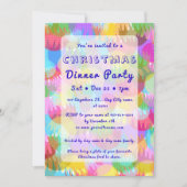 Sparkly Colorful Simple Christmas Dinner Party  Kaart (Voorkant)