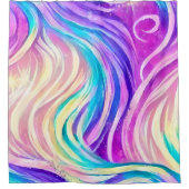 Sparkly Colorful Swirly Pattern Douchegordijn (Voorkant)