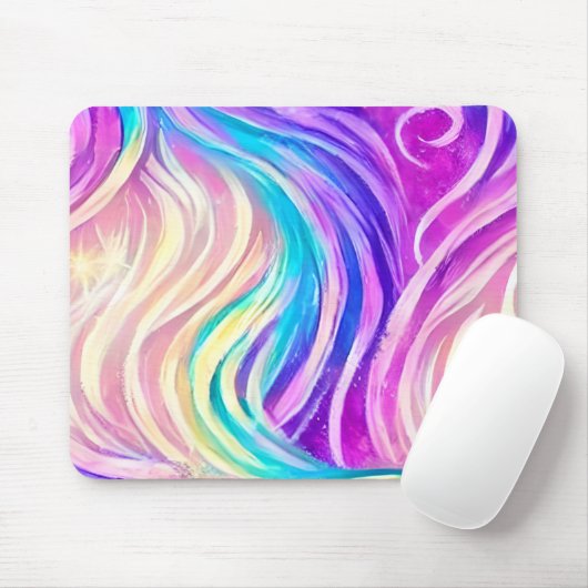 Sparkly Colorful Swirly Pattern Muismat (Met muis)