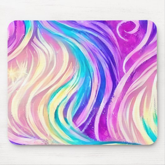 Sparkly Colorful Swirly Pattern Muismat (Voorkant)