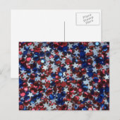 Sparkly Confetti Stars Briefkaart (Voorkant / Achterkant)