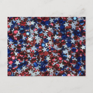 Sparkly Confetti Stars Briefkaart