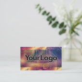 Sparkly Cosmic Galaxy Artisan Company Logo  Visitekaartje (Staand voorkant)