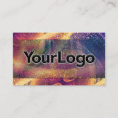Sparkly Cosmic Galaxy Artisan Company Logo  Visitekaartje (Voorkant)