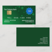 Sparkly Credit Kaart Groen Visitekaartje (Voorkant / Achterkant)