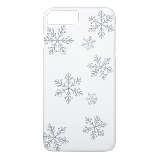 Sparkly Crystal Snowflakes iPhone 7 Case-Mate iPhone Case (Achterkant)
