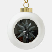 Sparkly Crystal Star Ceramic Ball Ornament (Voorkant)