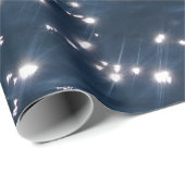 Sparkly Deep Blue Zeeen Waves Cadeaupapier (Rol Hoek)