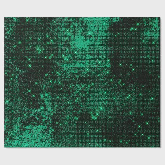 Sparkly Deep Cali Green Metallic Leather Urban Cadeaupapier (Vlak)