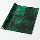 Sparkly Deep Cali Green Metallic Leather Urban Cadeaupapier (Uitgerold)