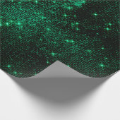 Sparkly Deep Cali Green Metallic Leather Urban Cadeaupapier (Hoek)
