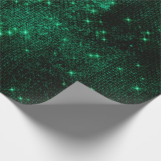 Sparkly Deep Cali Green Metallic Leather Urban Cadeaupapier (Hoek)