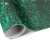 Sparkly Deep Cali Green Metallic Leather Urban Cadeaupapier (Rol Hoek)