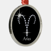 Sparkly Diamond Ram Metalen Ornament (Rechts)