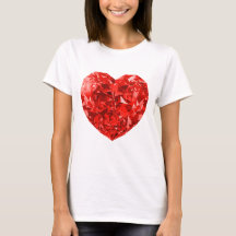 Sparkly Diamond Red Heart Design