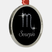 Sparkly Diamond Scorpio Metalen Ornament (Rechts)