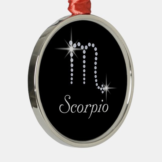 Sparkly Diamond Scorpio Metalen Ornament (Rechts)