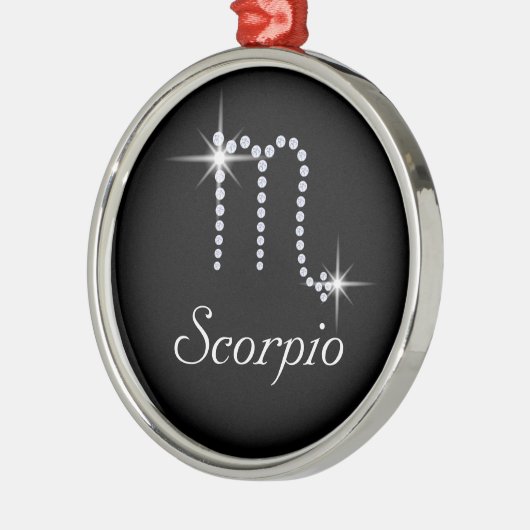 Sparkly Diamond Scorpio Metalen Ornament (Links)