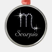 Sparkly Diamond Scorpio Metalen Ornament (Voorkant)