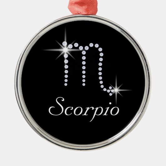 Sparkly Diamond Scorpio Metalen Ornament (Voorkant)