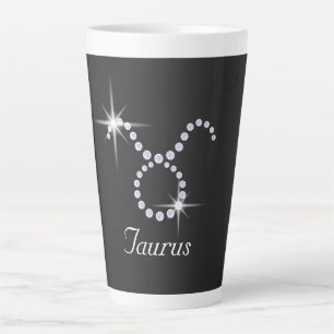 Sparkly Diamond Taurus Latte Mok