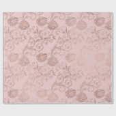 Sparkly Diamonds Blush Damask Pink Rose Gold Cadeaupapier (Vlak)