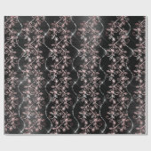 Sparkly Diamonds Blush Pearl Black Roze Gold Cadeaupapier (Vlak)