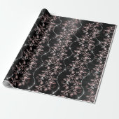 Sparkly Diamonds Blush Pearl Black Roze Gold Cadeaupapier (Uitgerold)