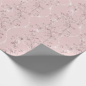 Sparkly Diamonds Blush Pearl Powder Pink Rose VIP Cadeaupapier (Hoek)