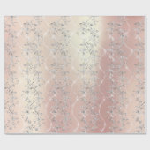 Sparkly Diamonds Blush Pearl Silver Pink Gold Cadeaupapier (Vlak)