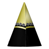 Sparkly Diamonds & Gold Bow 65th Birthday Feesthoedjes (Achterkant)