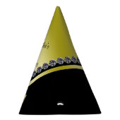 Sparkly Diamonds & Gold Bow 65th Birthday Feesthoedjes (Rechts)