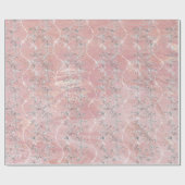 Sparkly Diamonds Marble Silver Pink Gold Cadeaupapier (Vlak)