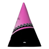 Sparkly Diamonds & Pink Bow Vrijgezellenfeest Feesthoedjes (Rechts)