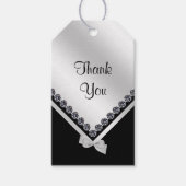 Sparkly Diamonds & Silver Bow Vrijgezellenfeest Cadeaulabel (Voorkant)