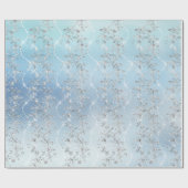 Sparkly Diamonds Silver Grey Blue Glass Cadeaupapier (Vlak)