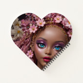 Sparkly Doll Glitter en Bloemen Notitieboek (Achterkant)