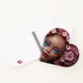 Sparkly Doll Glitter en Bloemen Notitieboek (Binnen)