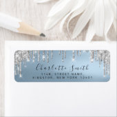 Sparkly Drift Silver Grey Royal Blue RSVP Bridal Etiket (Insitu)