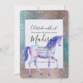 Sparkly Eenhoorn Verjaardag Kaart (Voorkant)