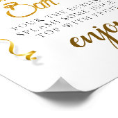 Sparkly Elegant Baby shower Mimosa Bar Poster (Hoek)