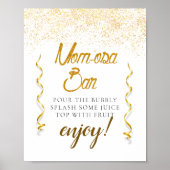 Sparkly Elegant Baby shower Mimosa Bar Poster (Voorkant)