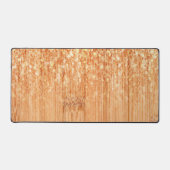 Sparkly elegante oranje bamboe houtprint bureaumat (Voorkant)
