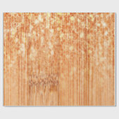 Sparkly elegante oranje bamboe houtprint cadeaupapier (Vlak)